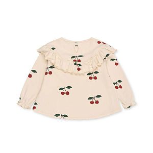 Рубашка для девочки Konges Slojd "Malli Glitter Ma Grande Cerise", роскошная вишня